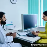 Home 20 신약 개발 임상 시험 - A modern clinical trial laboratory scene in Pakistan, showing a diverse group of adult patients wear...
